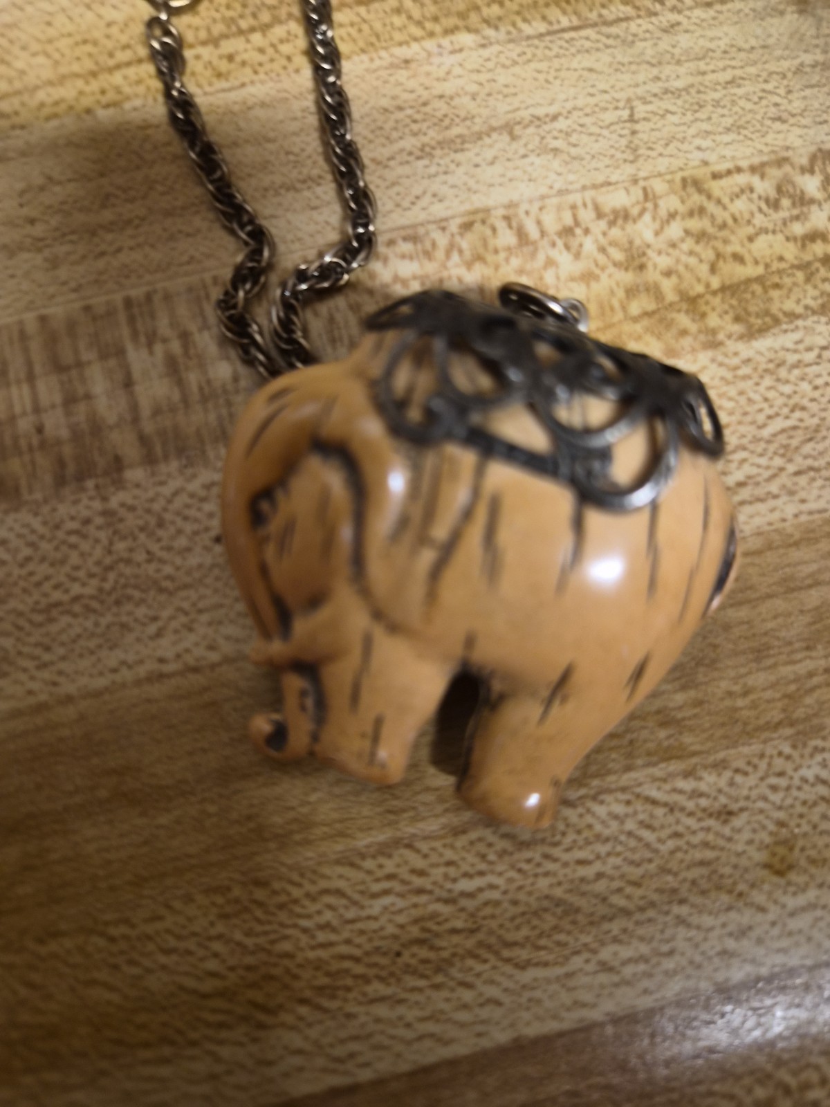 1920s Ivory Elephant Necklace