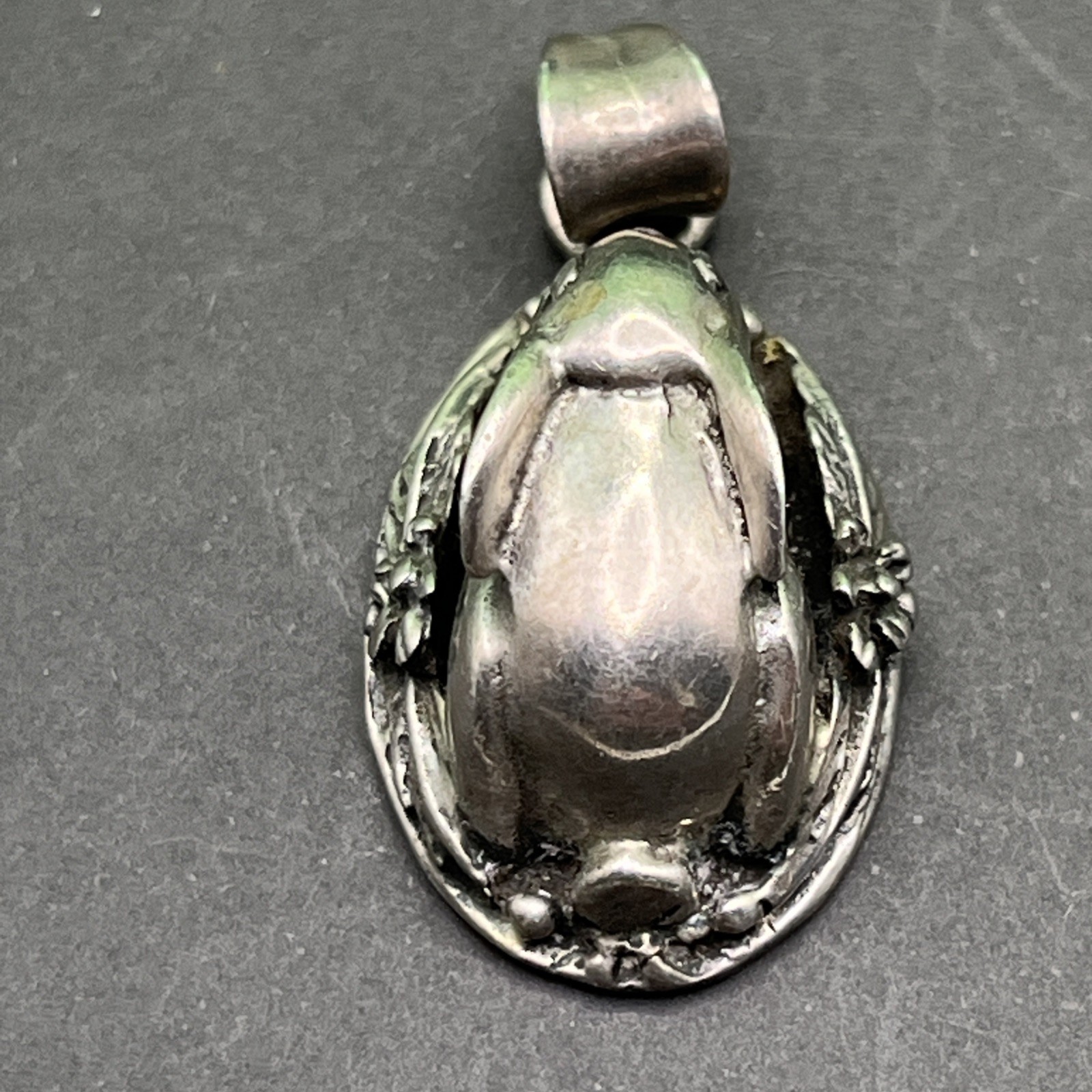 Adorable Vtg Bunny Rabbit Pendant / Charm Sterling Silver Signed 925 3D