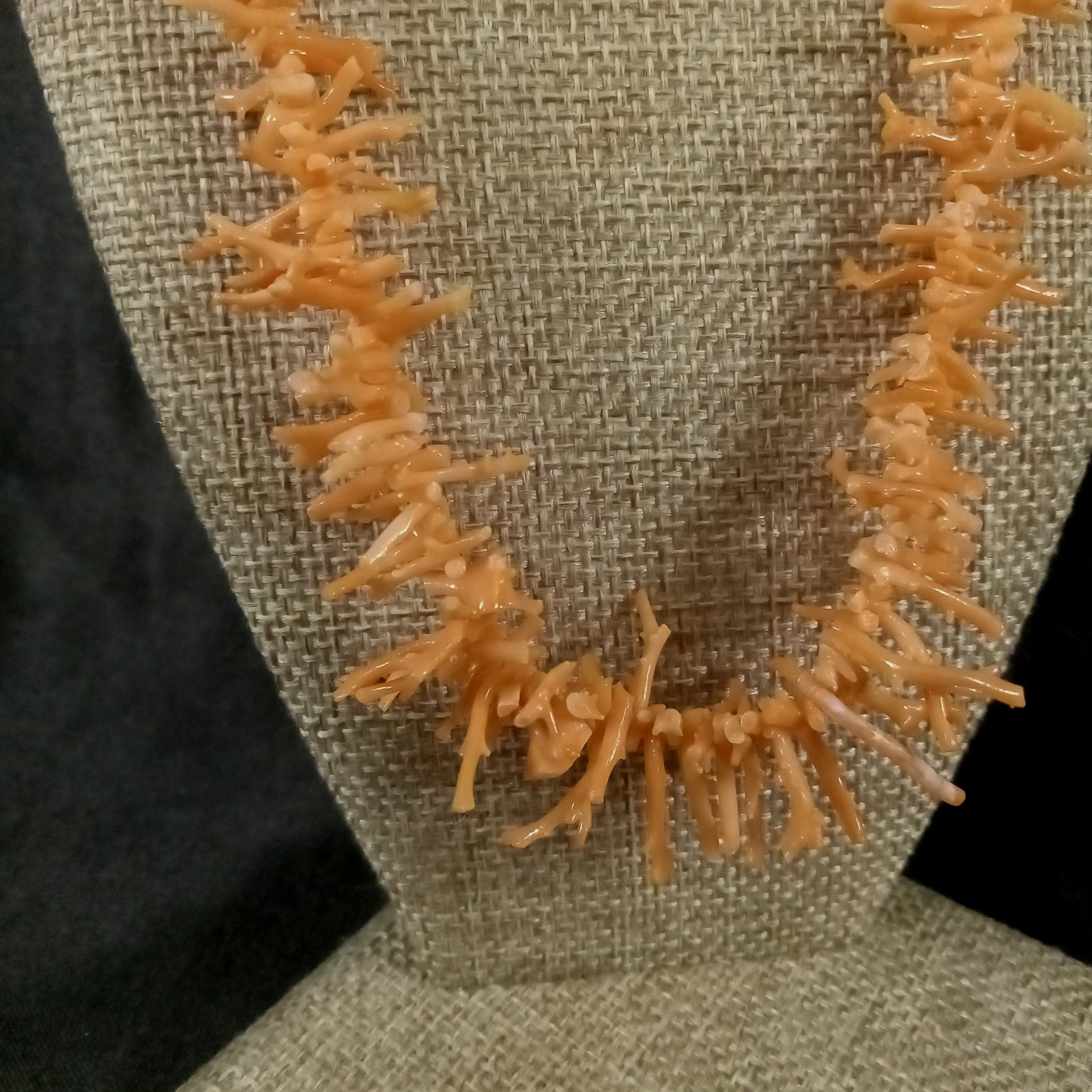 Vintage Kauai Pink Coral Branch Twist Necklace 12in Handmade Hawaii Authentic