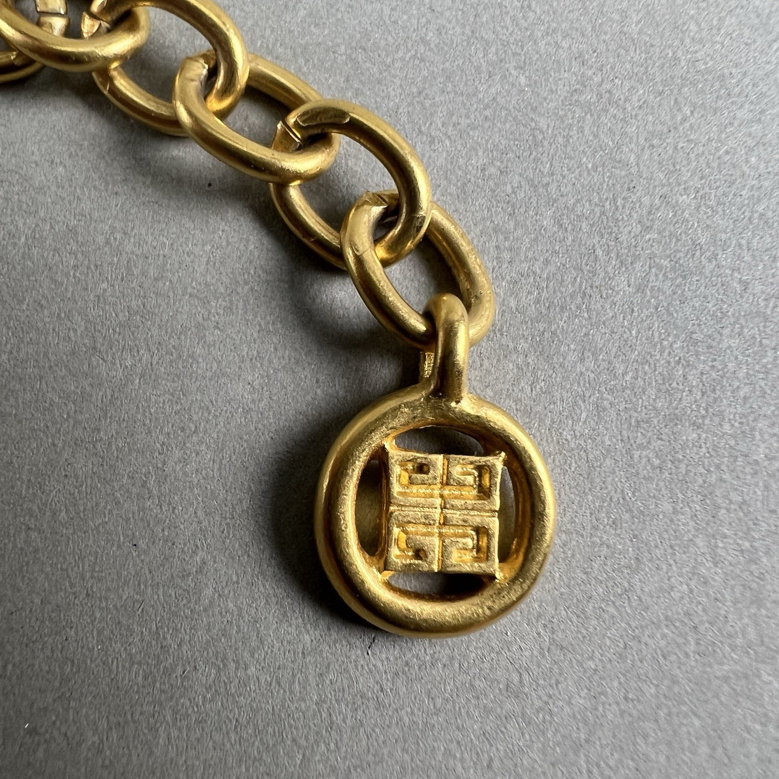 Vintage Givenchy Necklace Rose Leaves Gold Tone q3z