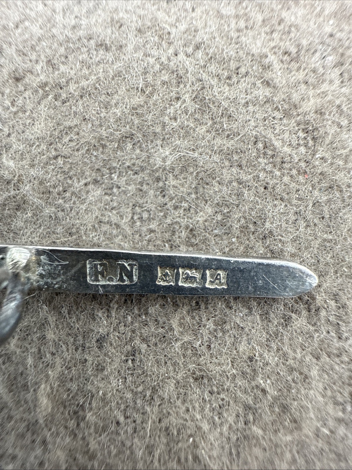 Vintage Sterling Silver Kilt Pin Cross Red Rhinestone Made in Great Britain