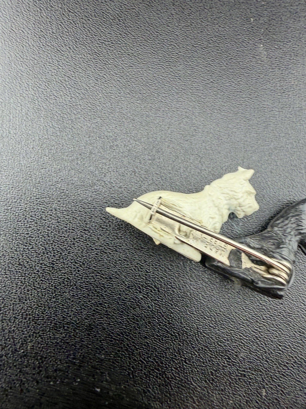 Vintage Scottish Terrier Scotty Dog Bar Brooch Pin Great Britain