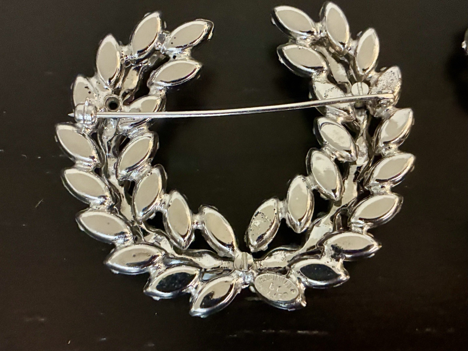 Demi-Parure Vintage Christian Dior by Kramer Crystal Marquis Broach & Earrings