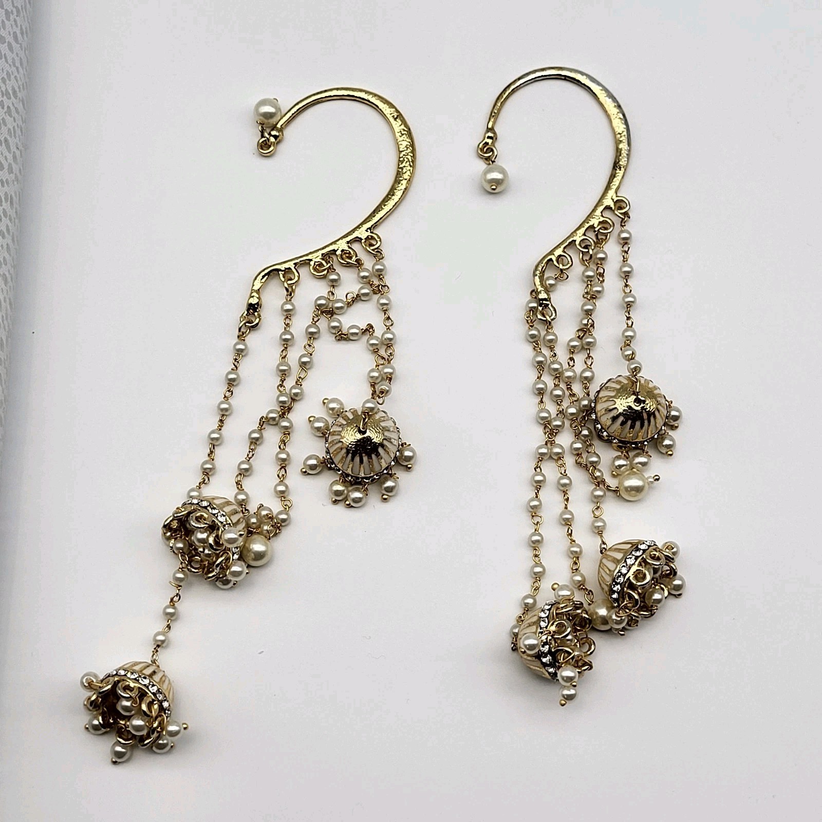 Vintage Earring Lot Long Ear Cuff Belly Dancer Hoho flamboyant Sexy