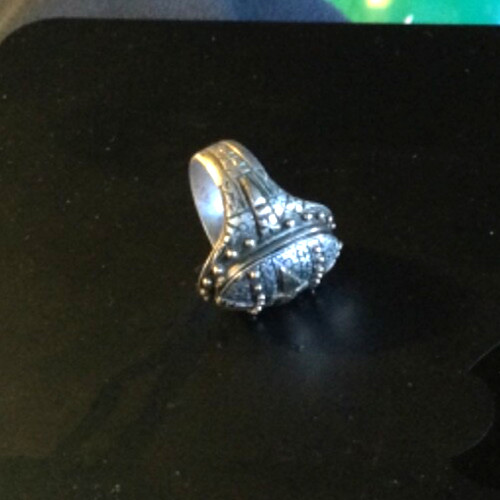 ORIGINAL WWI . USA PILOT Suicide silver/gold RING