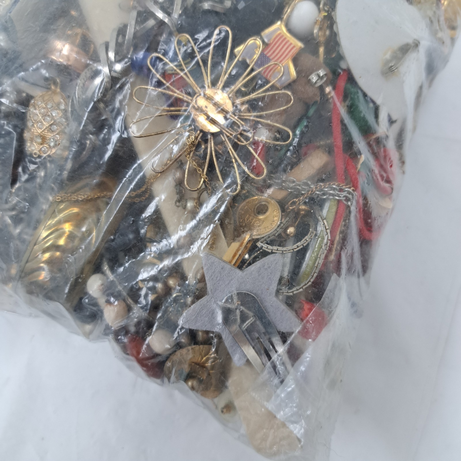 Bag Old Unsearched Jewelry Lot Vintage Estate Find Junk Drawer Large