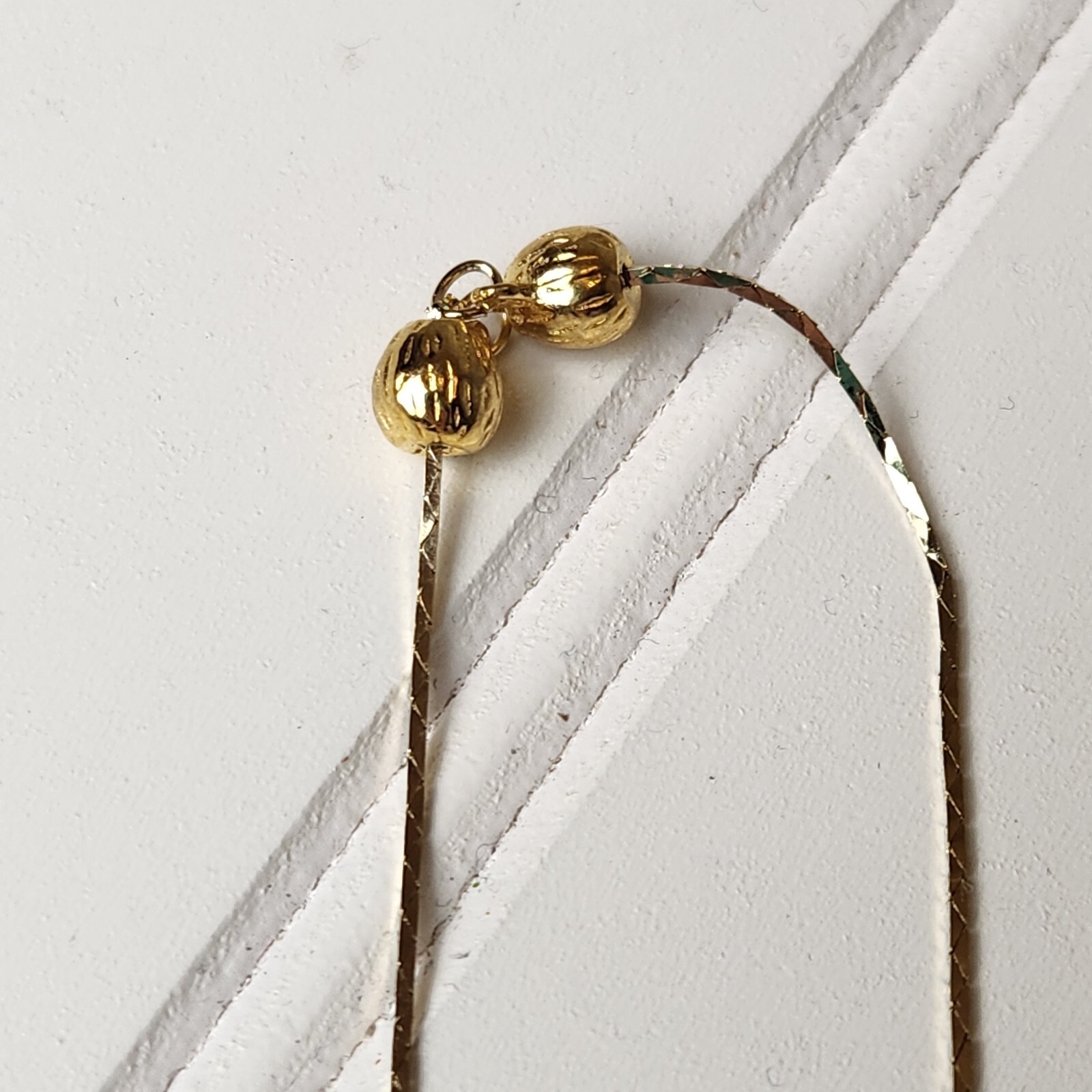 Vintage Changeable Slide Chain Necklace Gold Tone Vintage With Ball Design