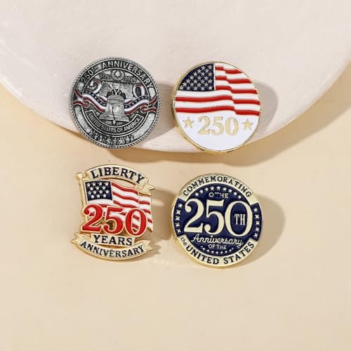 250th Anniversary USA Patriotic Lapel Pins – Commemorative American Birthday