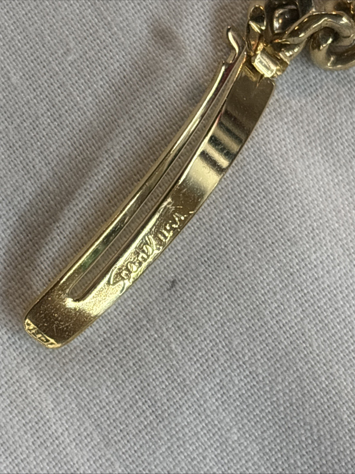 Vintage Speidel ID Bracelet “Mickie” Gold tone 8″ Long Fits a 6” Wrist 6-2-74