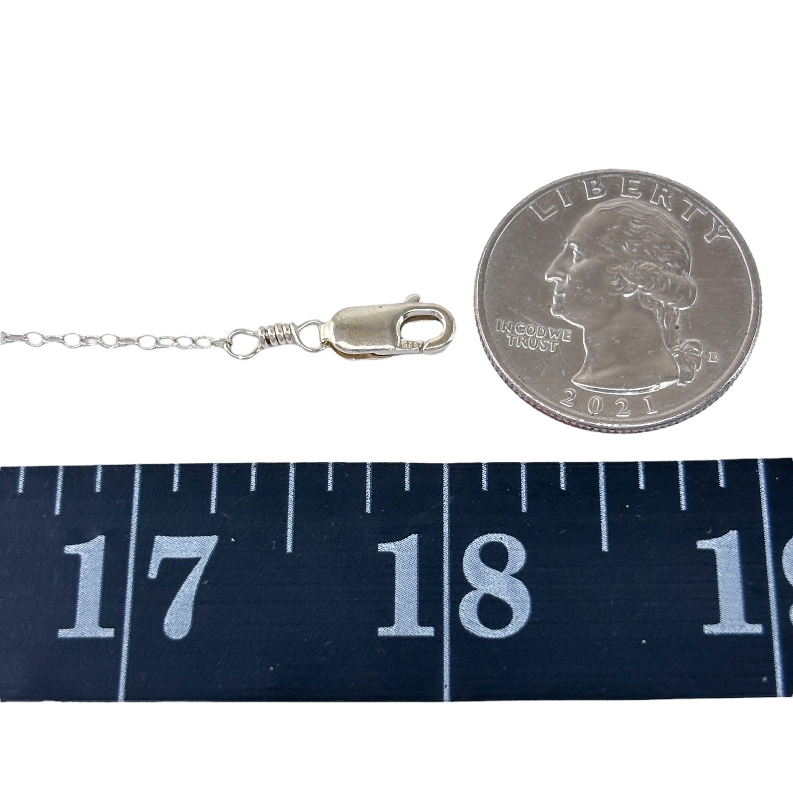 Deb Guyot Sterling Silver 925 Herkimer Quartz Crystal Bar Necklace | 16″-18″