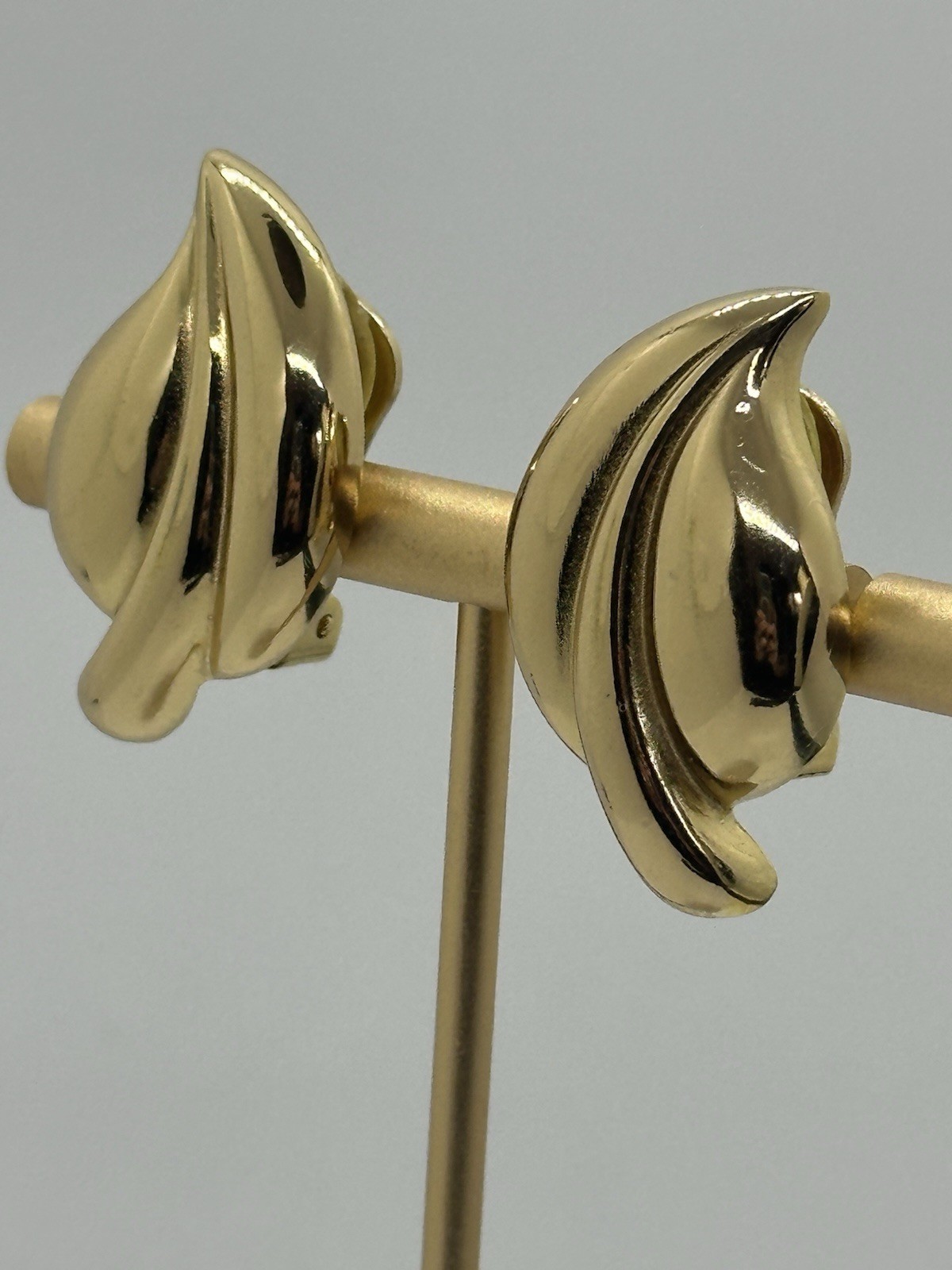 Vintage Christian Dior Leaf Earrings Clip On