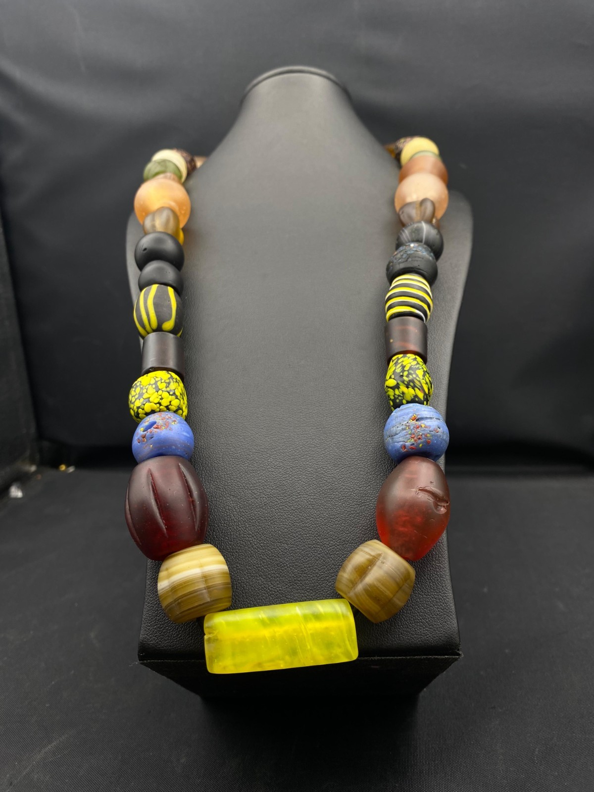 Vintage Multi-Colour African Trade Glass Beads Necklace