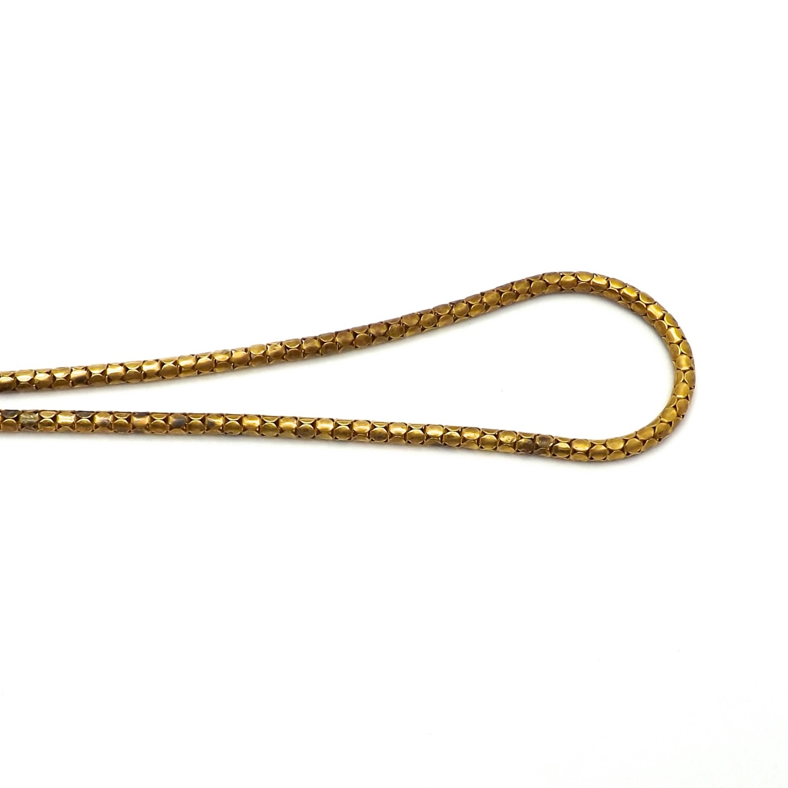 Victorian 10k Gold Filled Confetti Link Knotted Carnelian Lariat Necklace 30in