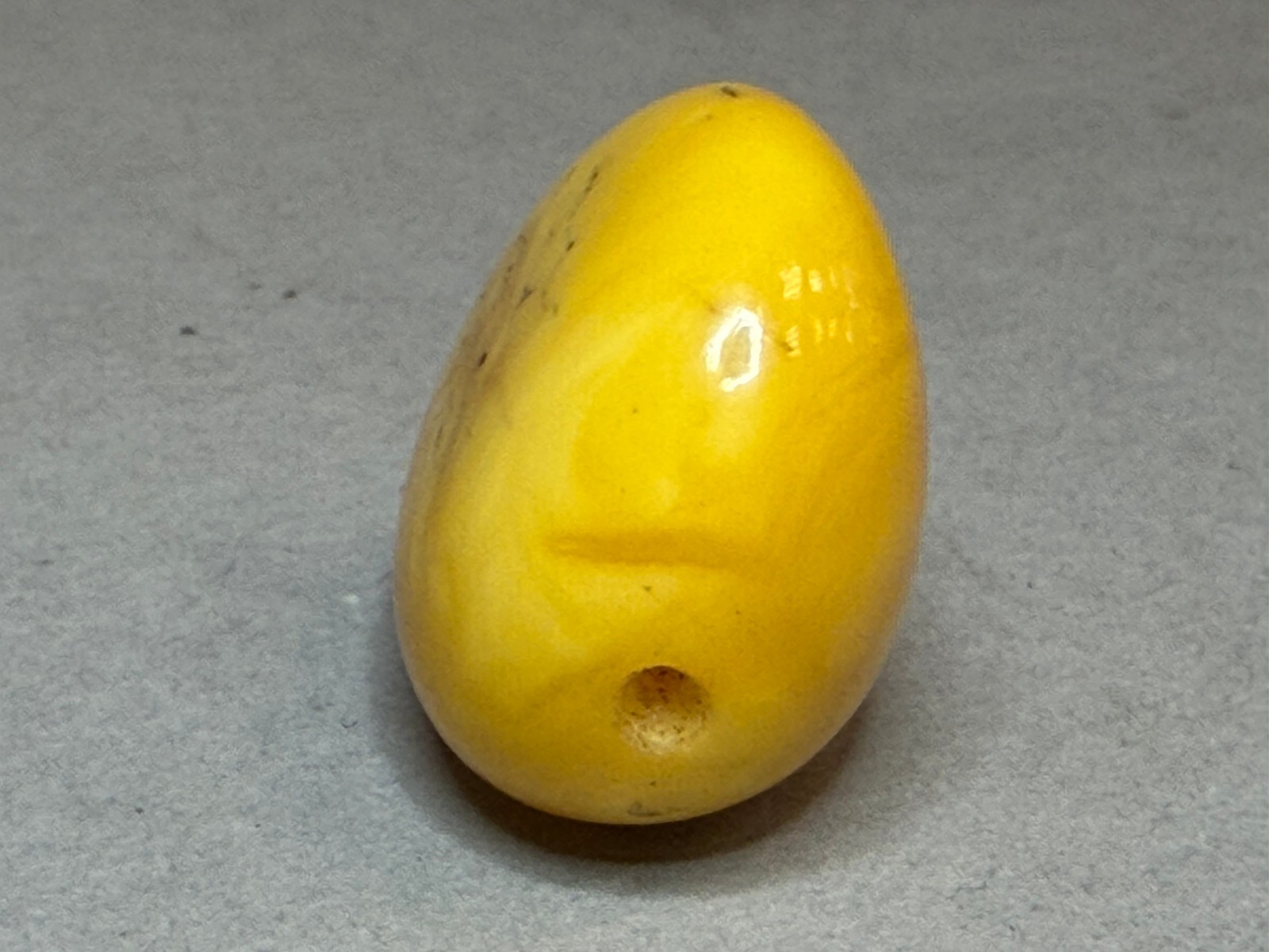NATURAL OLD ANTIQUE YELLOW BUTTERSCOTCH BALTIC AMBER BEAD 5,4 gr