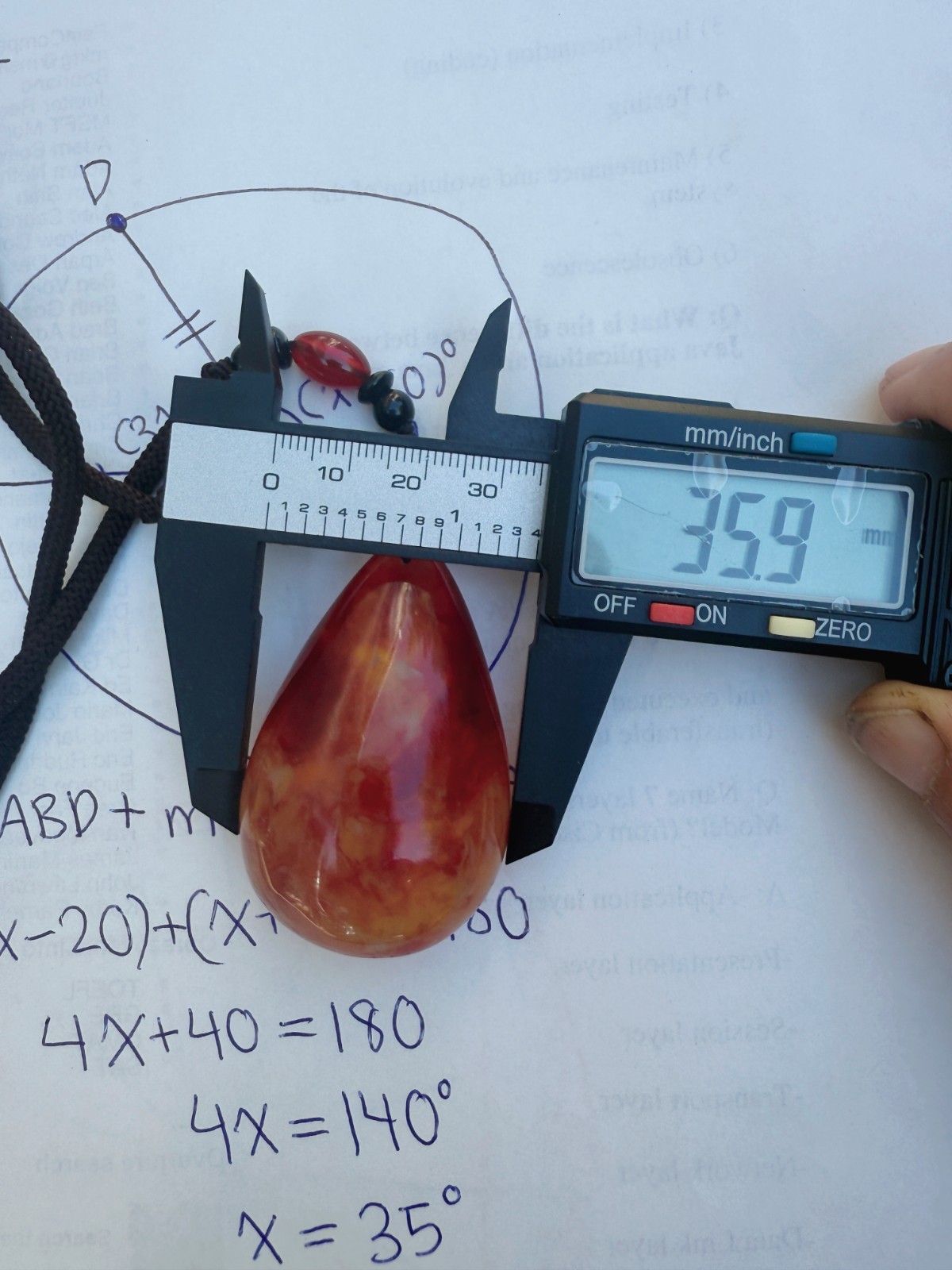 Vintage Cherry Amber Teardrop Pendant