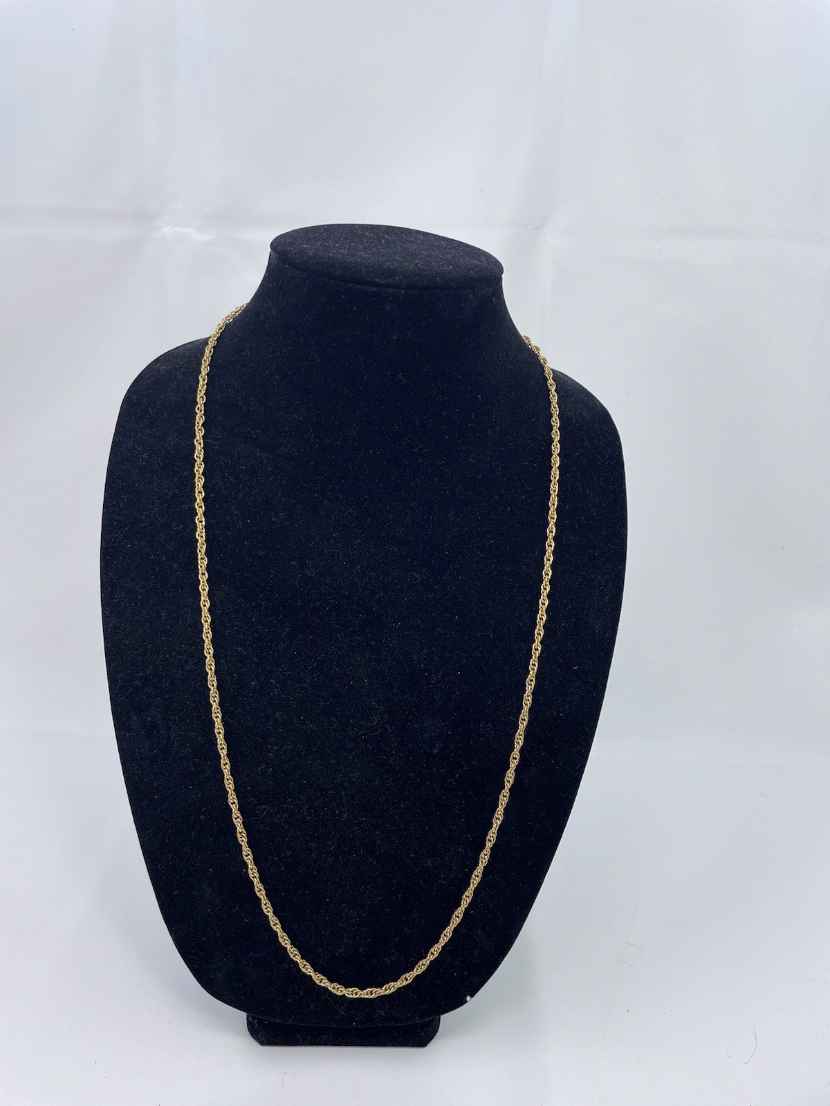 Vintage Sarah Coventry Necklace Chain Yellow Gold Tone Rope 30” Korea
