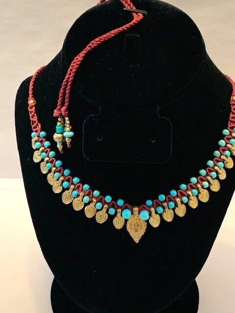 Statement Necklace Handmade Paulina Barcelona OOAK Boho Ethnic Adjustable Spain