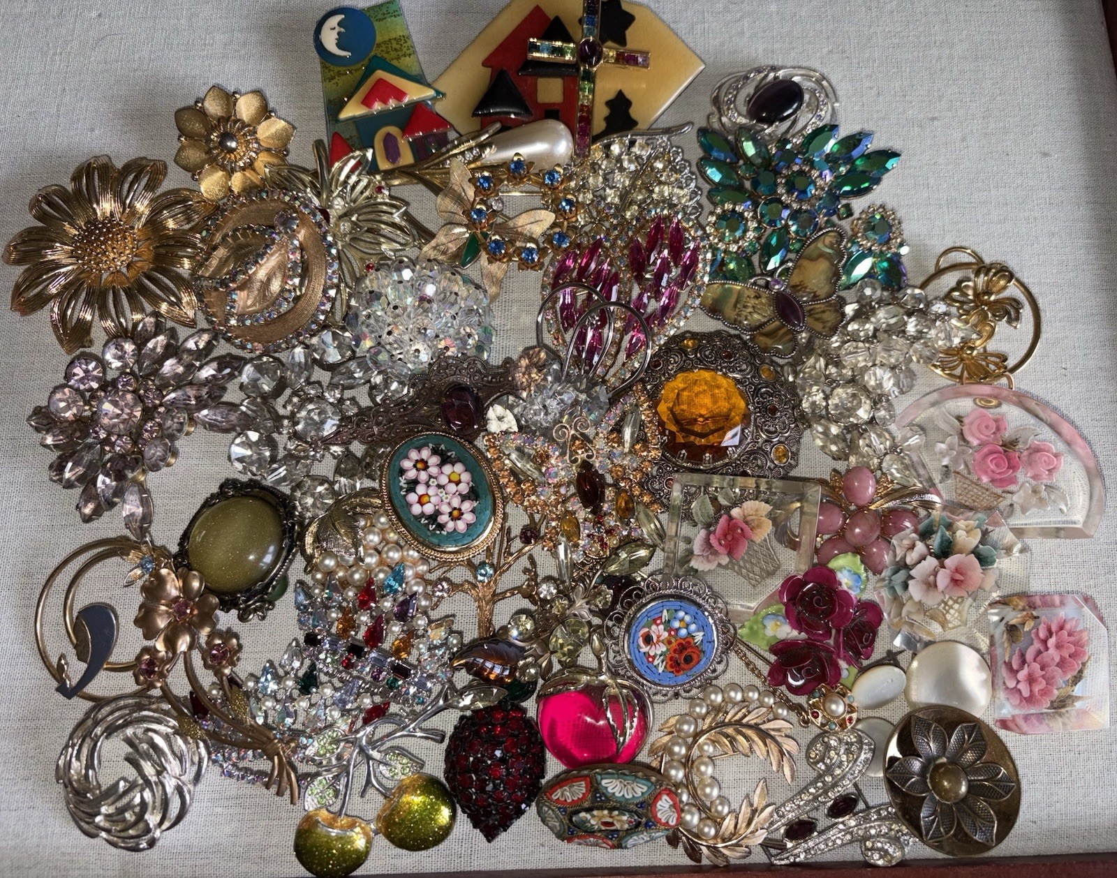 Vintage Jewelry Lot Trifari Bogoff Coro By David Warner Kramer Krementz Juliana