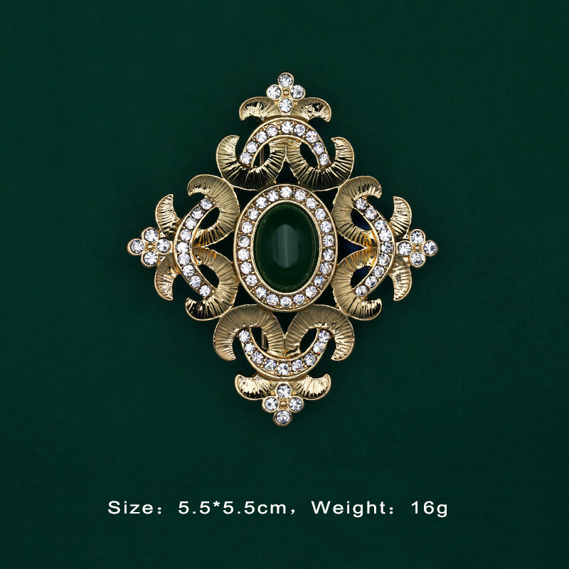 Women Noble Vintage Enamel Flower Brooch Unisex Antique Jewelry Accessories Gift