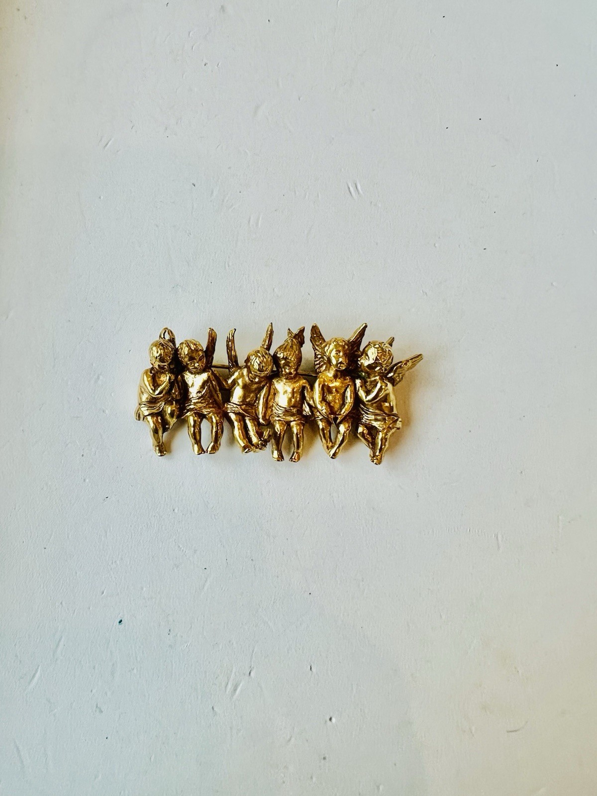 Vintage Edgar Berebi Limited Edition 6 All n A Row Angel child Brooch