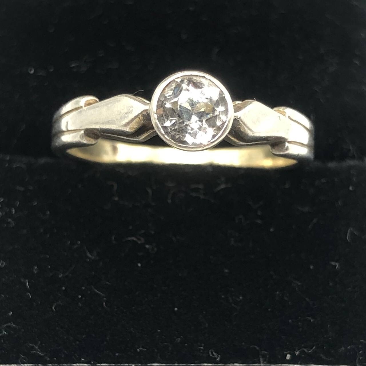 Vintage Soviet Rock Crystal Ring Silver 875 РС
