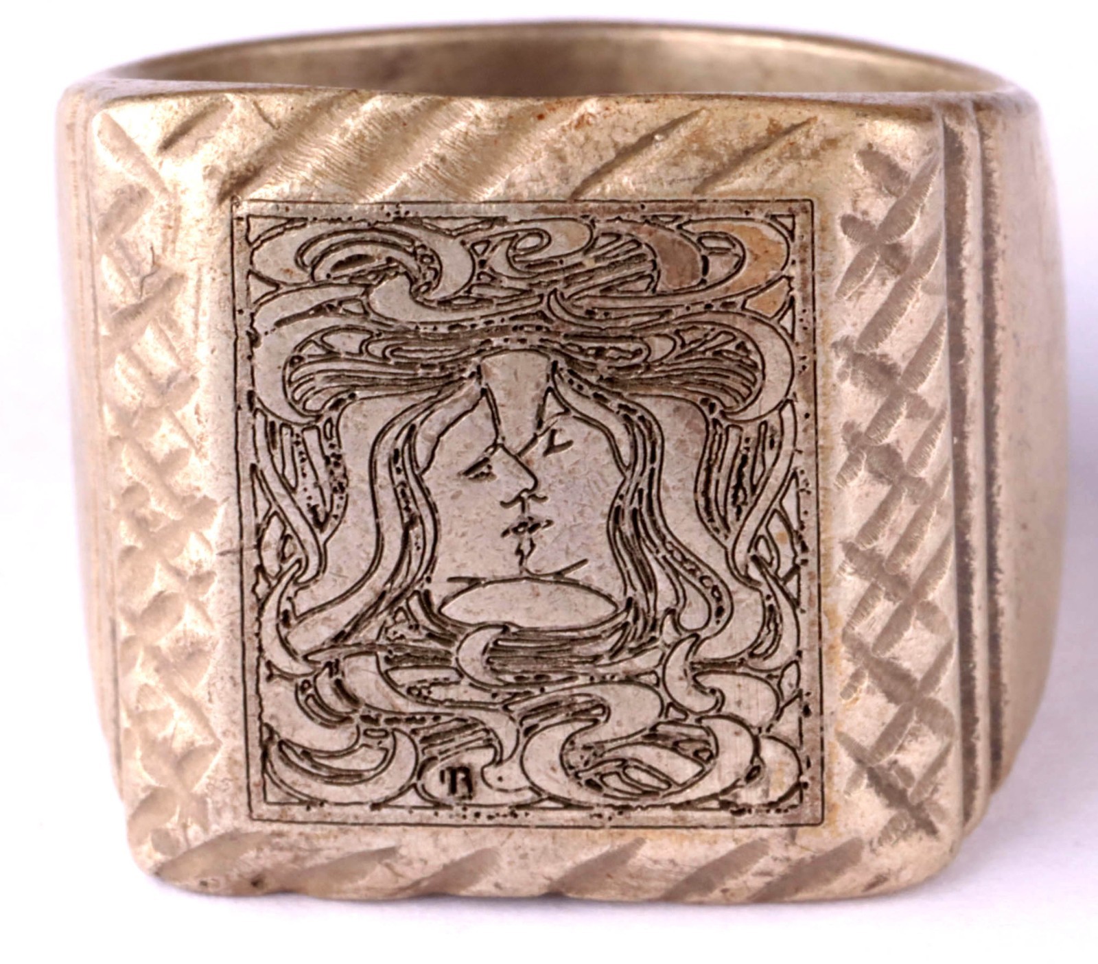 Ring The Kiss Image style PETER BEHRENS Der Kuss Motive 1898 Vintage jewelry Art