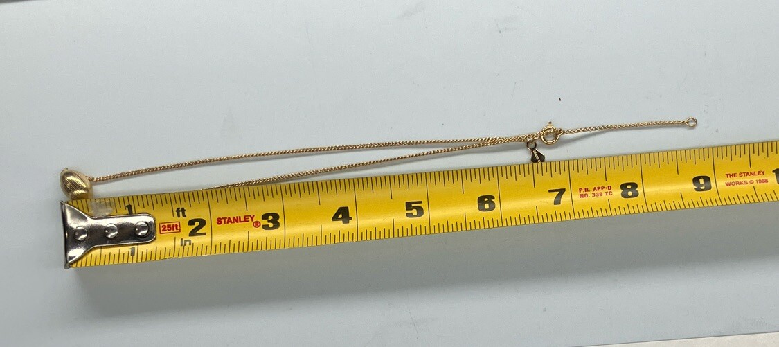VTG Dainty Sarah Coventry 14″ Necklace w/ Brushed Gold Tone Sliding Orb Pendant