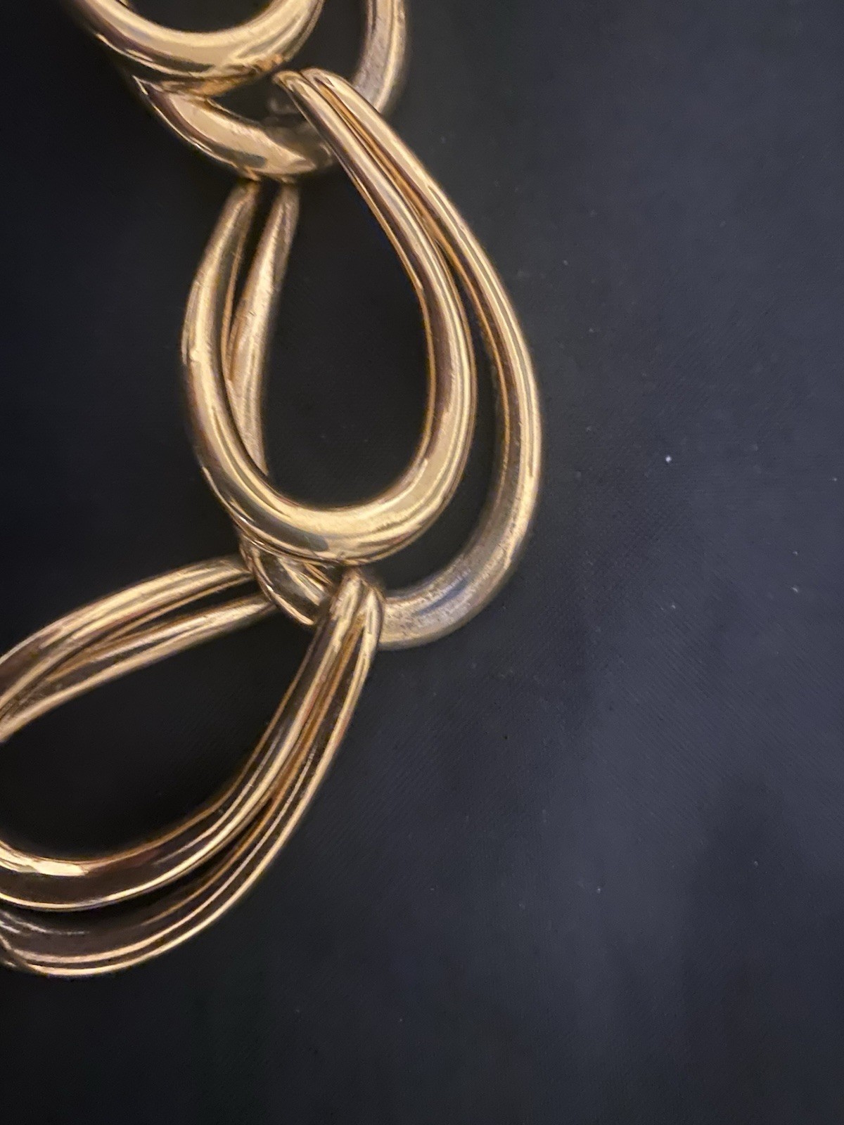 Givenchy Statement Necklace Chunky Gold Tone Signed Vintage