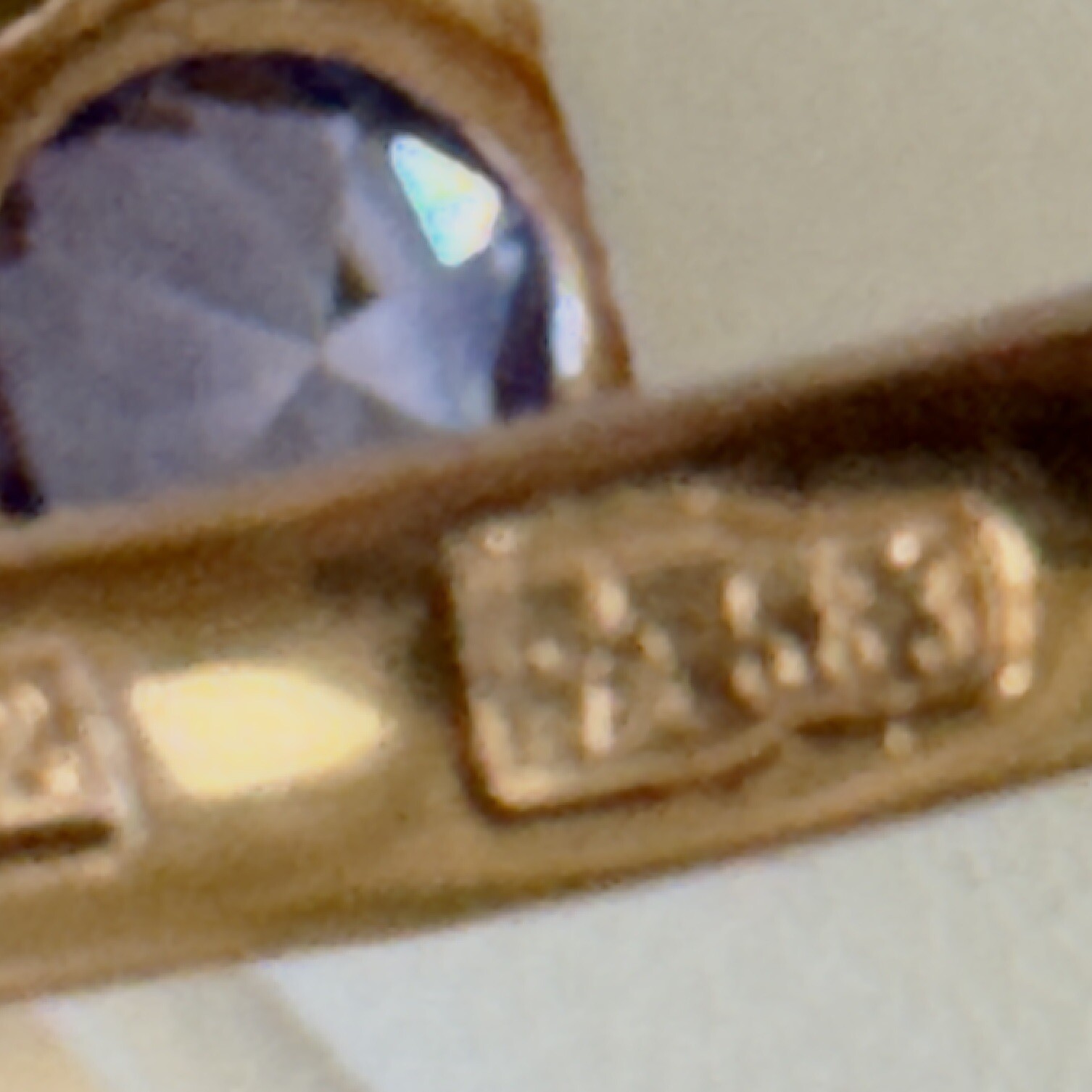 Size 8.5 Vintage 583 14K Rose Gold Gemstone Ring – East European USSR Era #1372