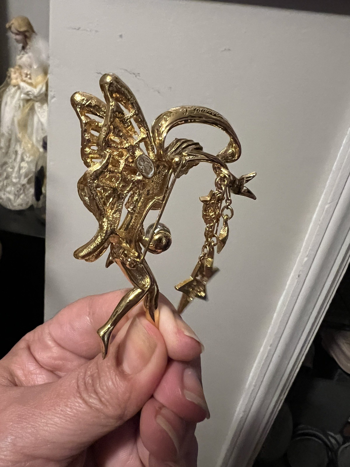 Kirk’s Folly Fairy Godmother Pin Gold Tone w/ AB Rhinestones Never Used