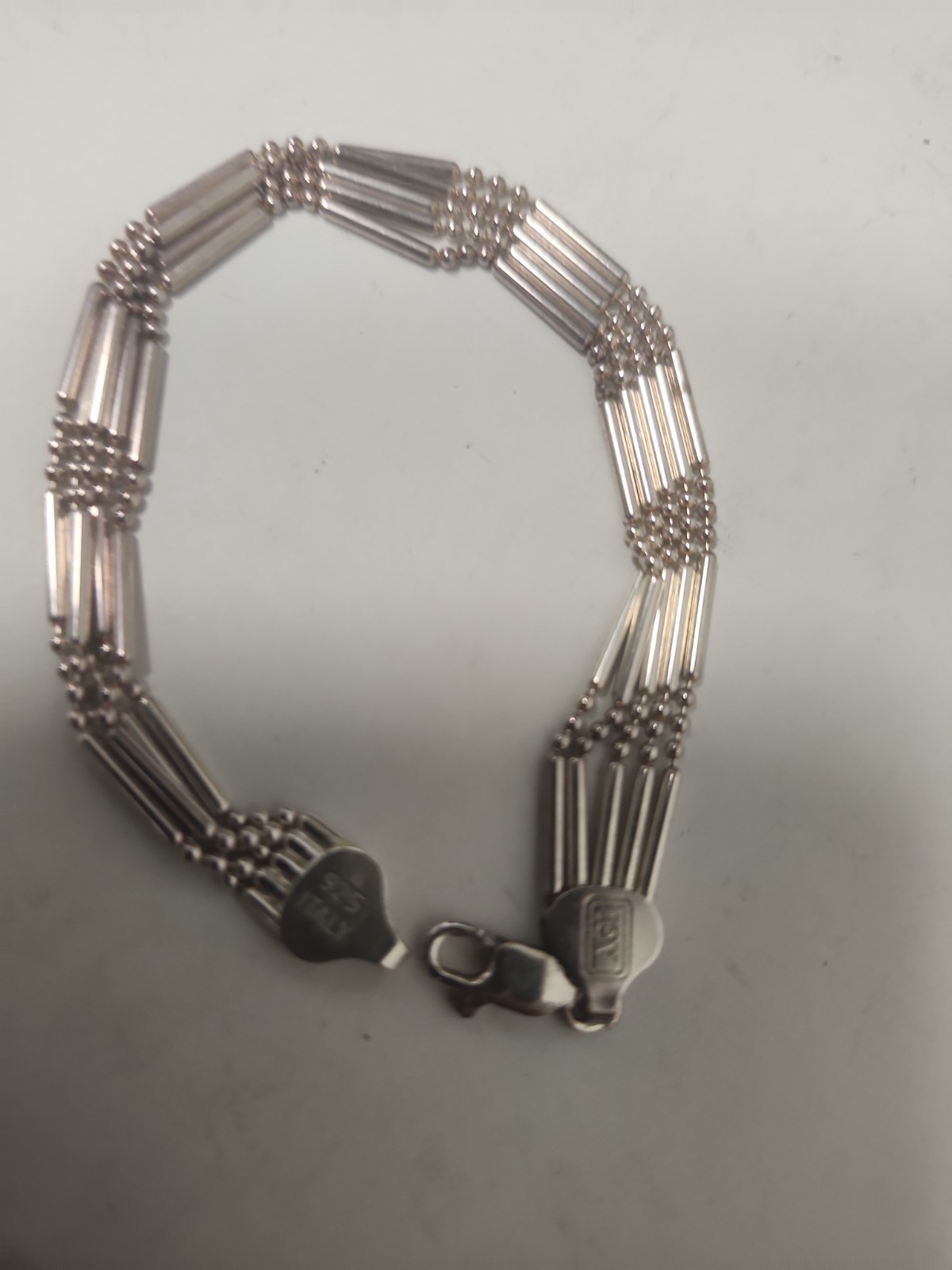 ITALY AGI STERLING SILVER 7″ BRACELET WITH 5 THIN STRANDS