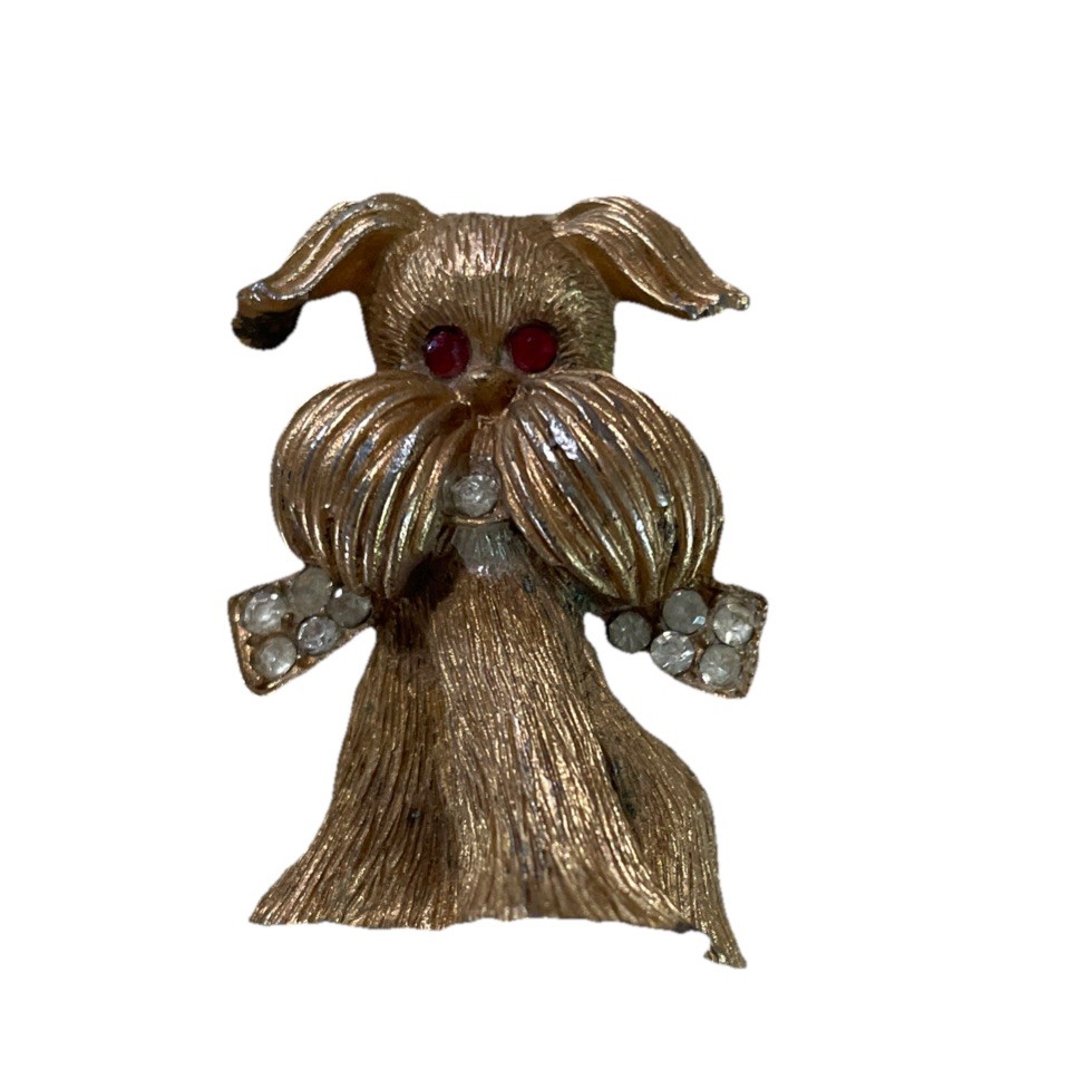Vintage Marcel Boucher Style Pin TERRIER Dog Brooch