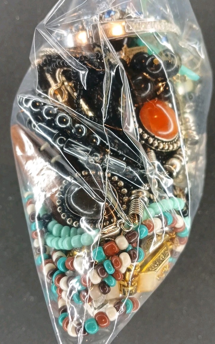 1 + Lb Bag Jewelry Vintage Modern Lot Craft Junk Some Wearable Resell Mix
