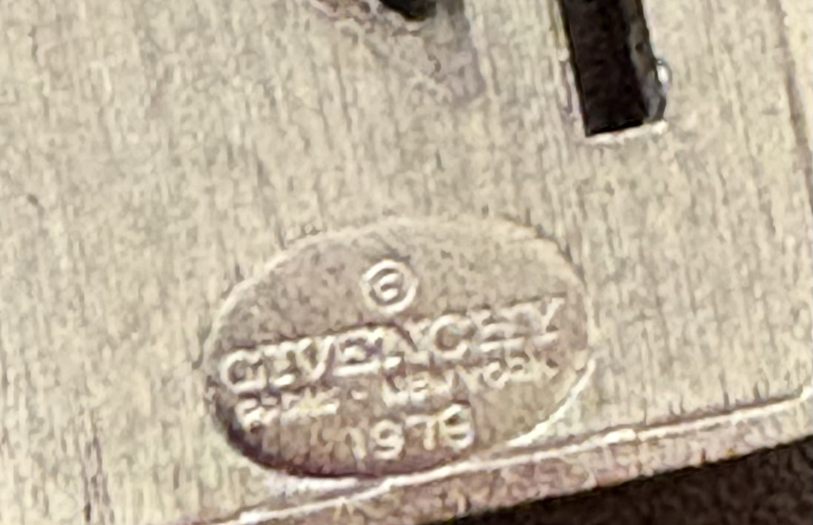Givenchy Logo Vintage Pendant Dog Tag ID Signed 1979