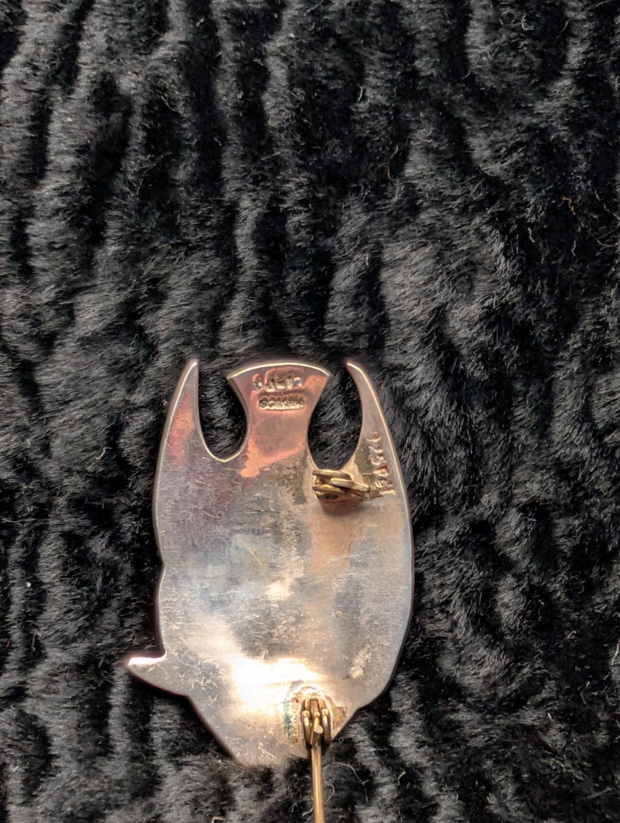 Vintage Mexican Sterling Silver Fish Brooch With Abalone Inlay – Signed