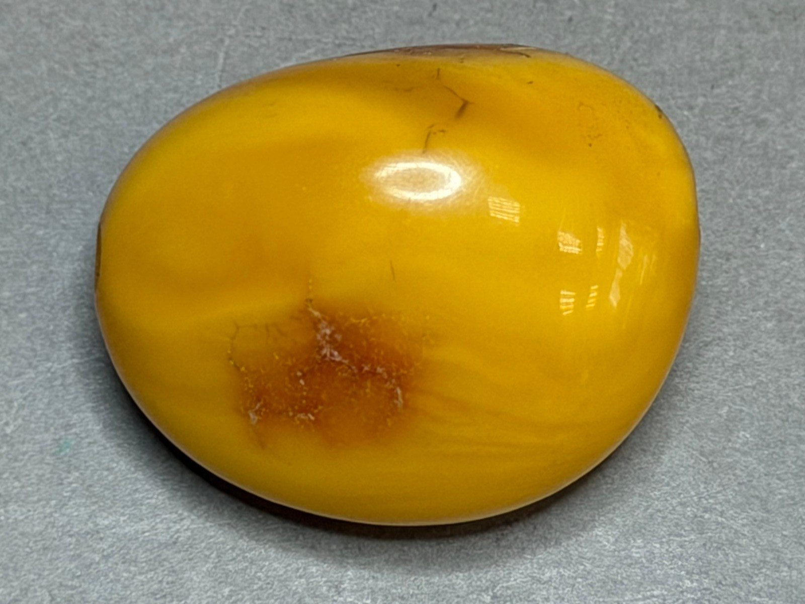 NATURAL OLD ANTIQUE YELLOW BUTTERSCOTCH BALTIC AMBER BEAD 5,4 gr