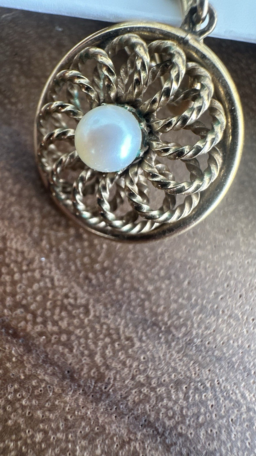 Vintage Faux Pearl 12k Gold Filled Screw Back Dangle Drop Round Earrings MCM