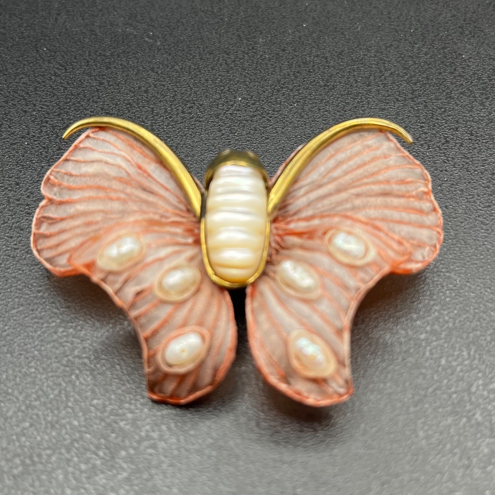 Fabrice Paris Large Butterfly Brooch – Acetate, MOP & Baroque Pearls
