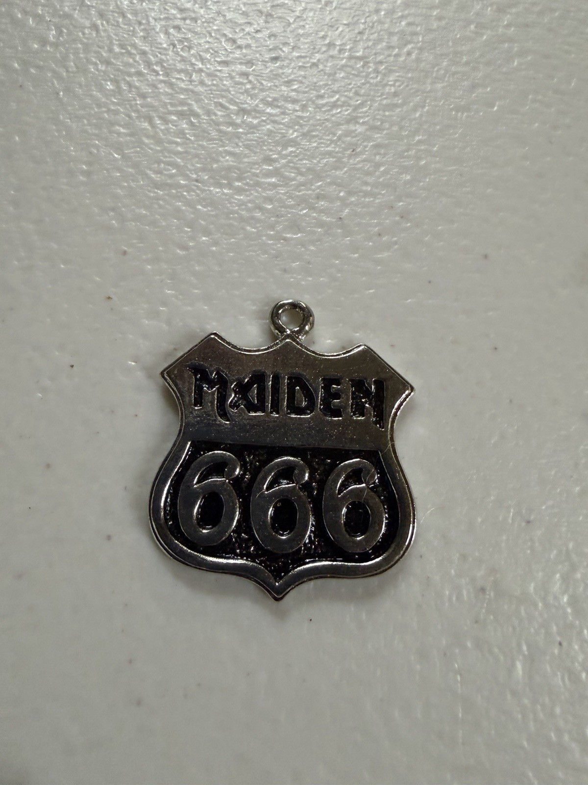Iron Maiden Necklace 666 Shield Pendant 1980’s