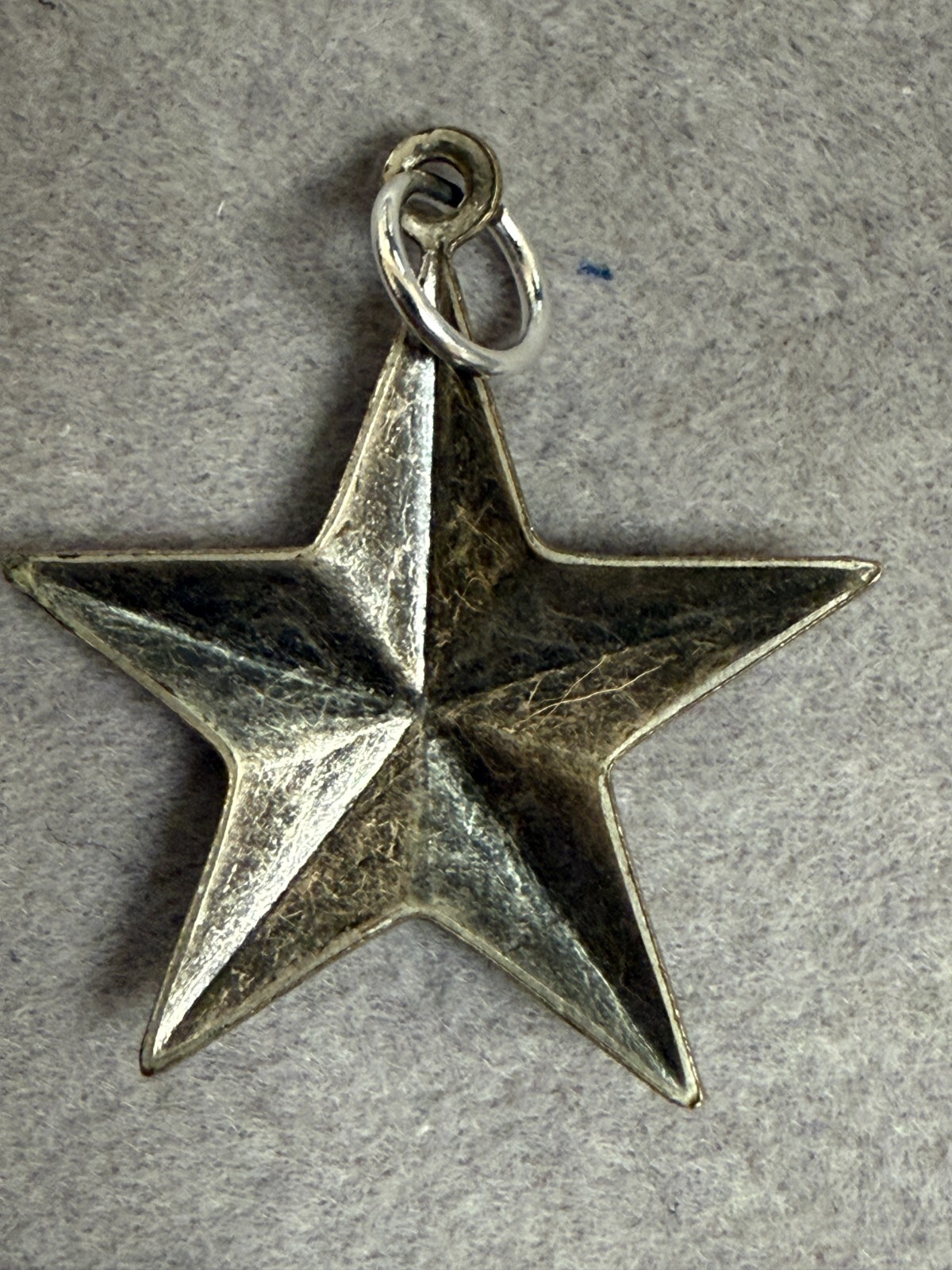 Vintage Five-Pointed Star Sterling Silver Classic Fashion Charm Pendant 4531