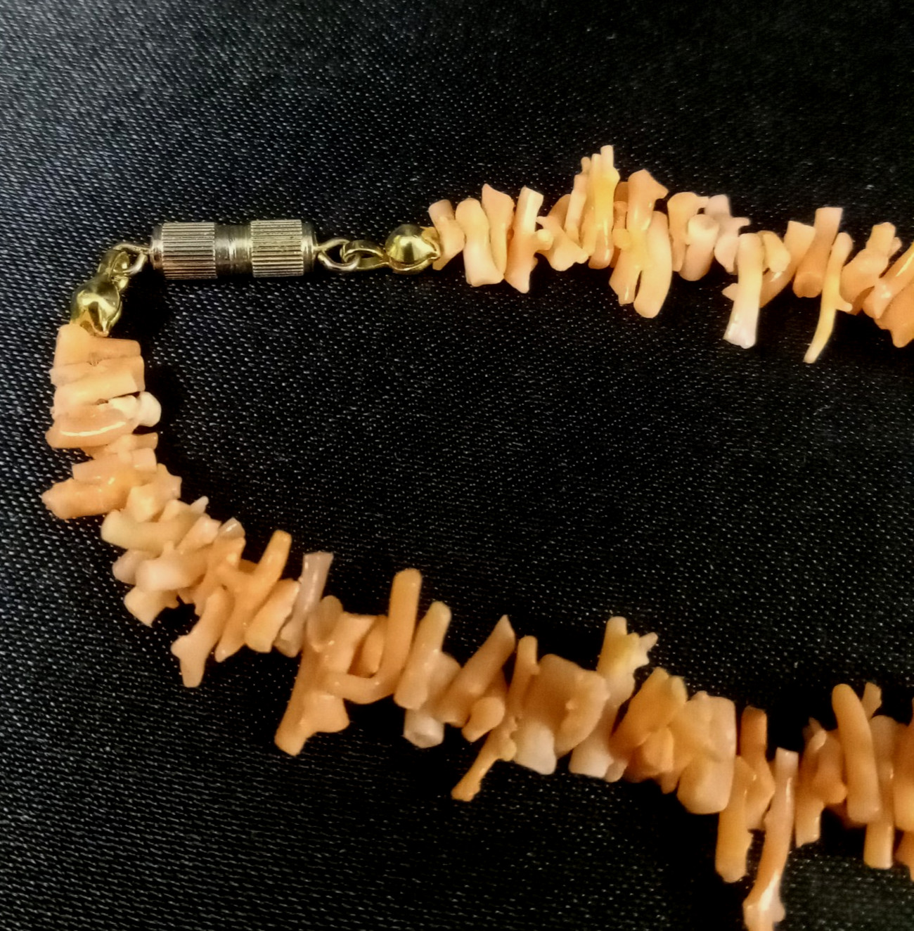 Vintage Kauai Pink Coral Branch Twist Necklace 12in Handmade Hawaii Authentic