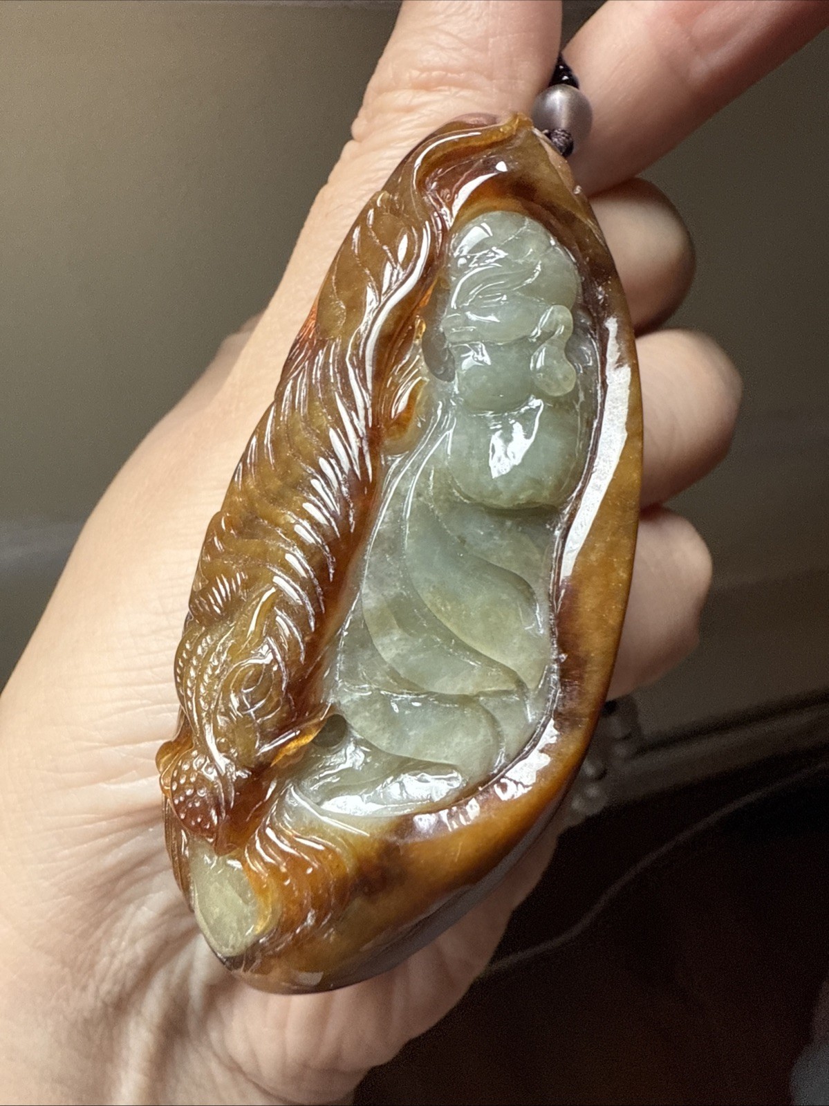 Grade A Untreated Burma Jadeite 純天然翡翠A貨老坑冰巧雕 Tiger & Buddha 種水極好 Certified