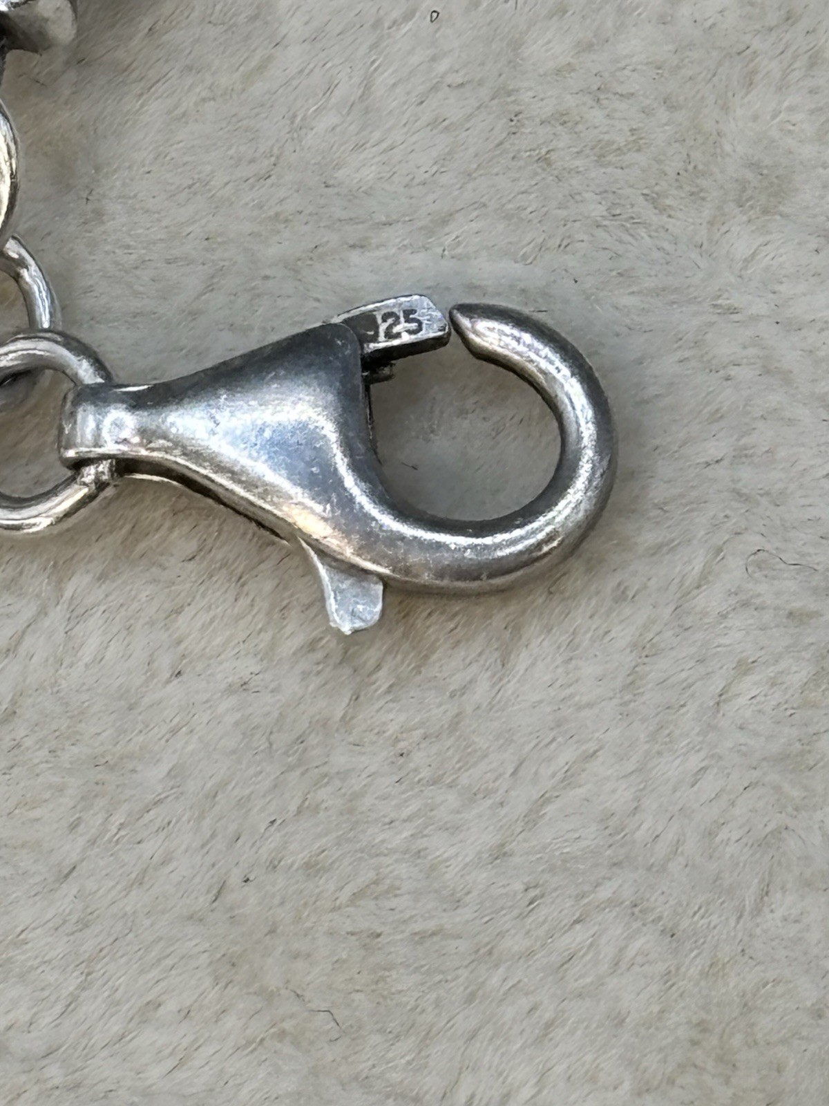Vintage Sterling Silver 925 Lemon Lime Quartz Crystal Artisan Link Bracelet 6.5″