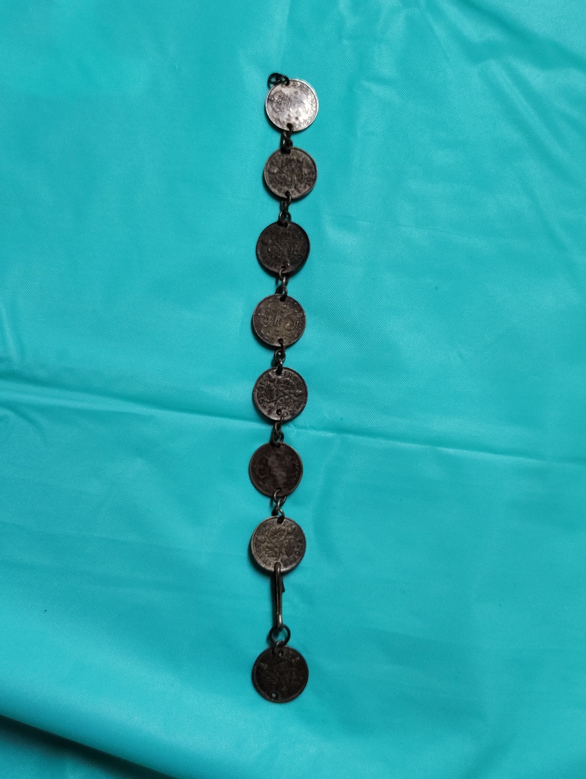 Vintage King George V Silver Coin Bracelet 1915-1935 3 Different Coins