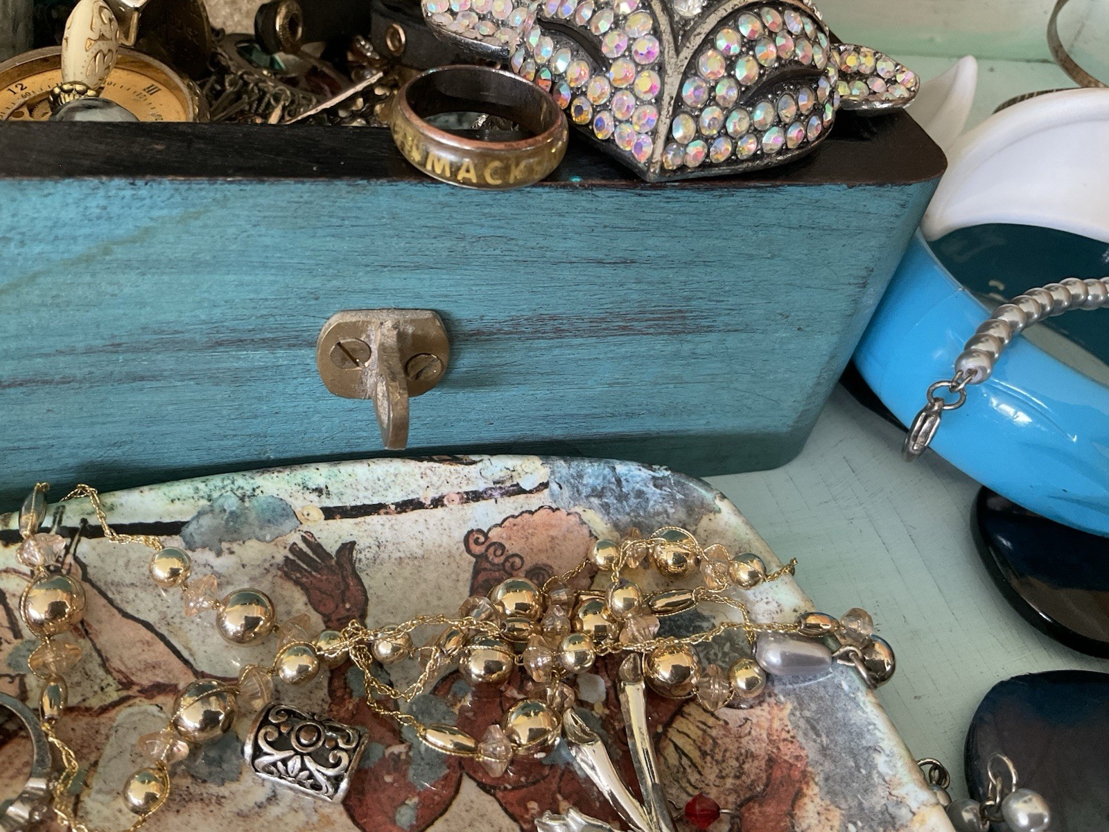 Vintage to modern Jewelry junk drawer Lot Harvest scrap wear repair Fun pieces!