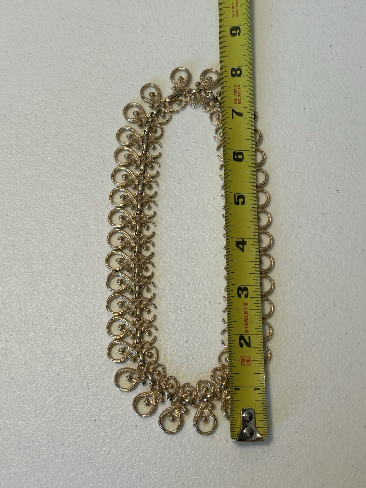 Trifari Gold-Tone Crown Jewelry Necklace, Vintage, Adjustable