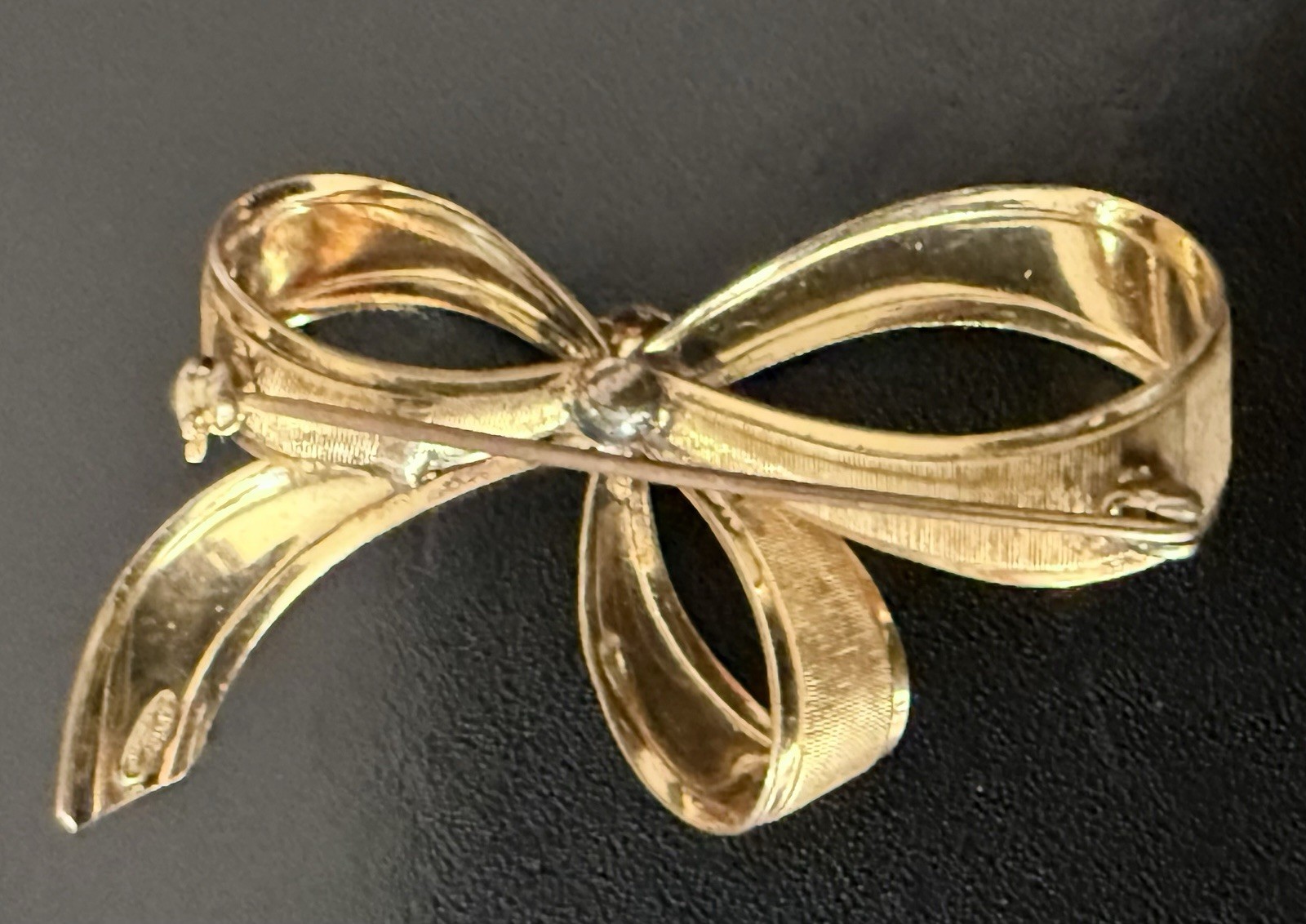 Vintage Germany Rolled Gold Bow Ribbon Brooch