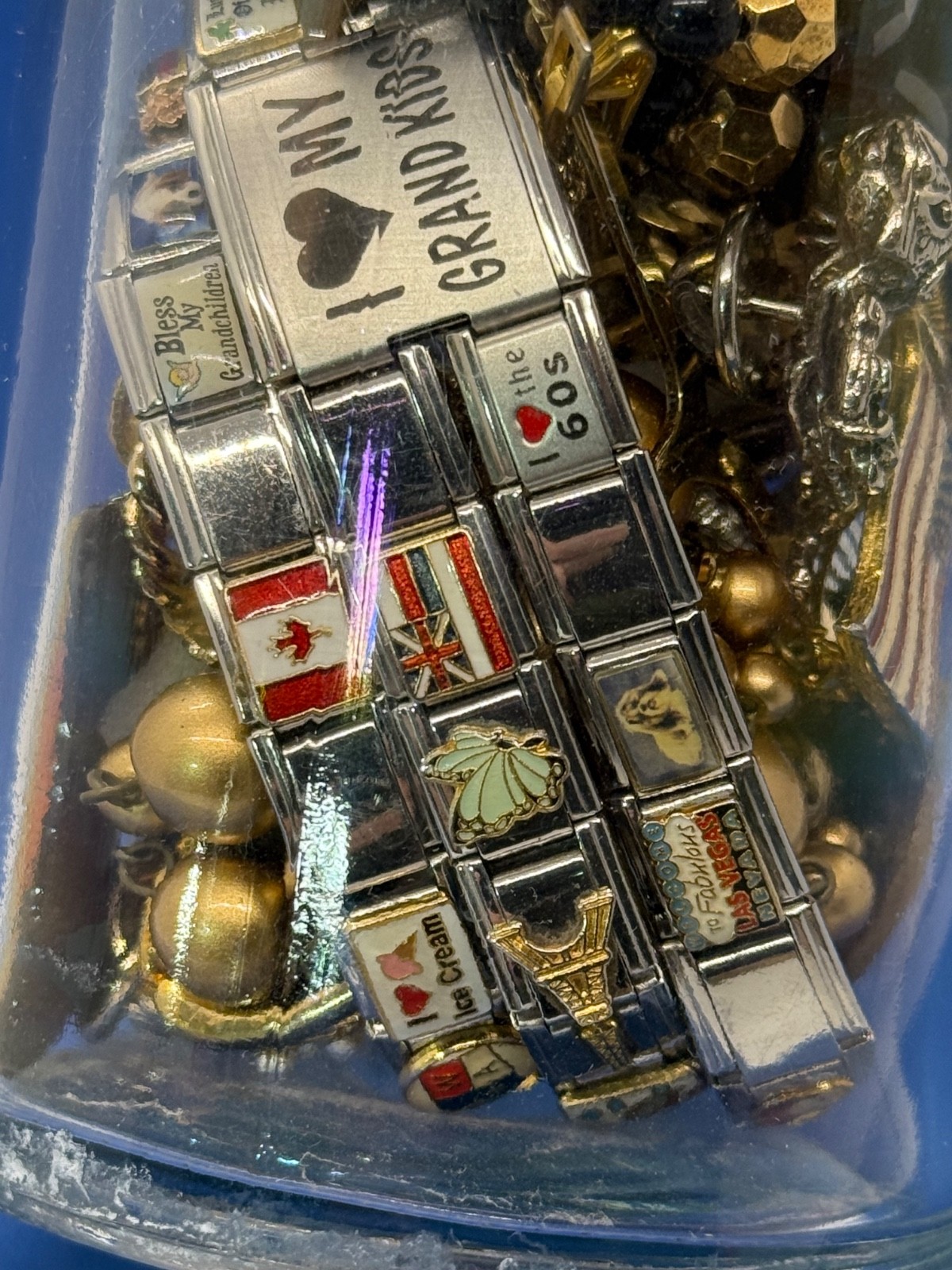 Mystery Estate Costume Jewelry Jar Mixed Lot All Wearable