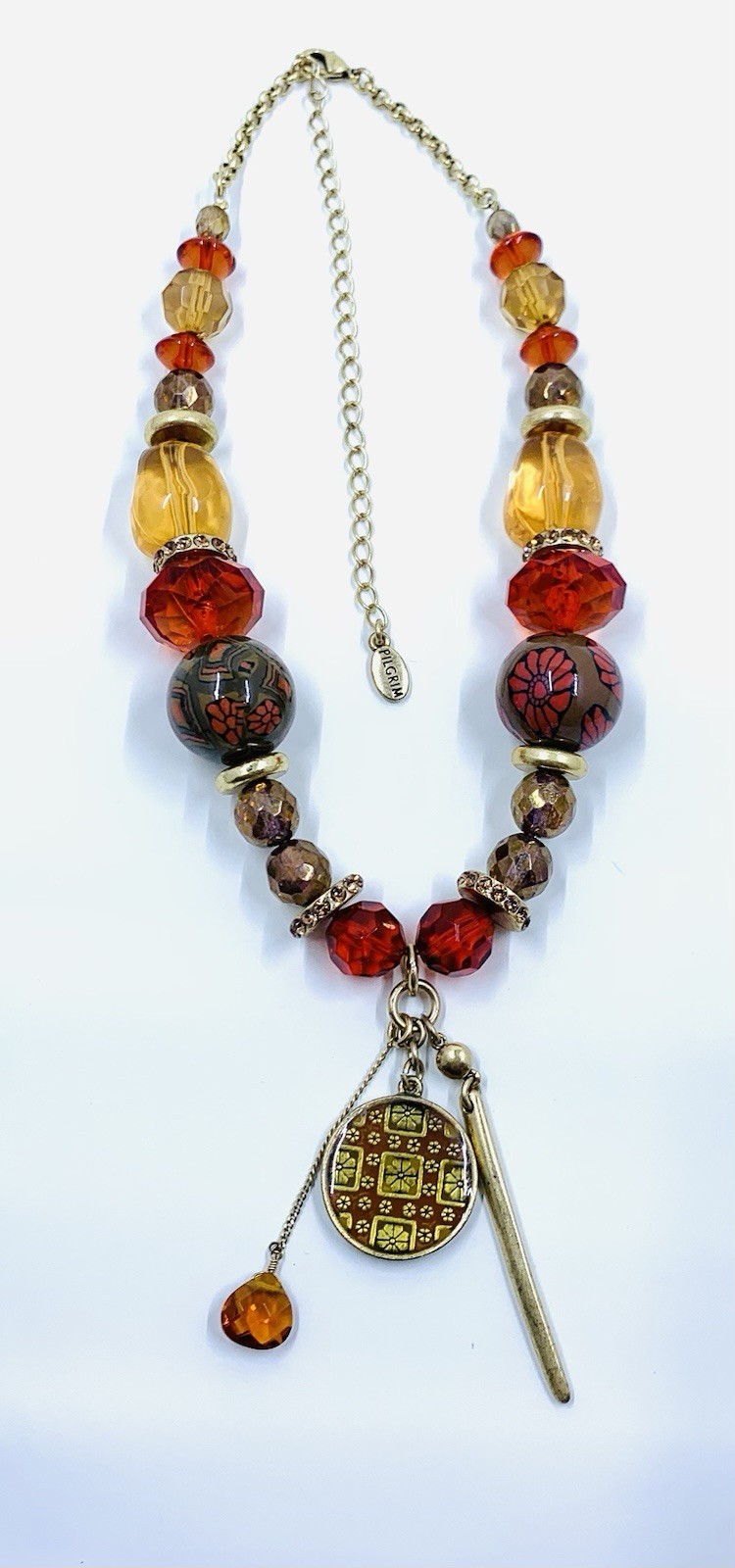 PILGRIM DANISH DESIGN Crystal Stone Glass Beaded Fashion Signed FREE SHIPPING