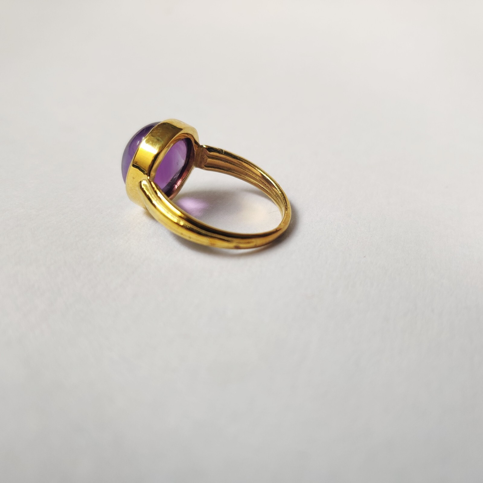 925 Starling Silver Created Amethyst Ring Size 7 Handmade Art And Deco Victorian